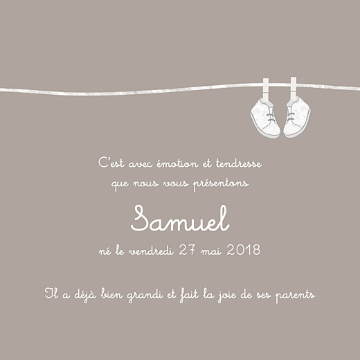 Faire-part de naissance Petit linge peluche (triptyque) taupe - Page 2 Faire-part de naissance Petit linge peluche (triptyque) taupe - Page 2