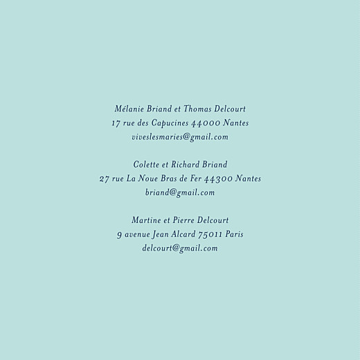 Faire-part de mariage Bleu de minuit (4 pages) bleu Faire-part de mariage Bleu de minuit (4 pages) bleu