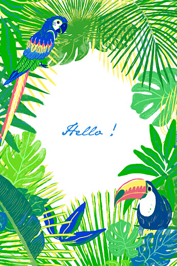 Carte de correspondance Tropic vert - Recto Carte de correspondance Tropic vert - Recto
