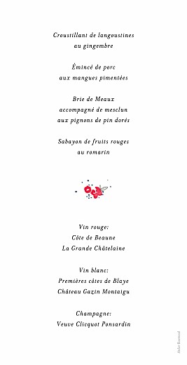 Menu de mariage Romance blanc - Page 2 Menu de mariage Romance blanc - Page 2