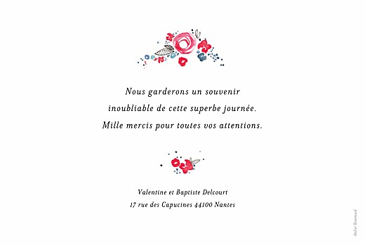 Carte de remerciement mariage Romance blanc - Page 2 Carte de remerciement mariage Romance blanc - Page 2