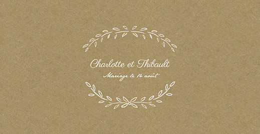 Faire-part de mariage Poème (panoramique) kraft Faire-part de mariage Poème (panoramique) kraft