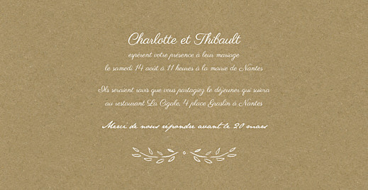 Faire-part de mariage Poème (panoramique) kraft - Page 3 Faire-part de mariage Poème (panoramique) kraft - Page 3