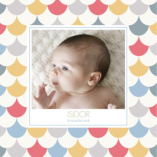 Faire-part de naissance Motif graphique 2 photos 4p garçon Faire-part de naissance Motif graphique 2 photos 4p garçon