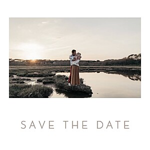 Save the Date Simple 1 photo carré blanc