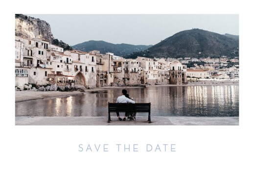 Save the Date Simple 1 photo paysage blanc - Recto