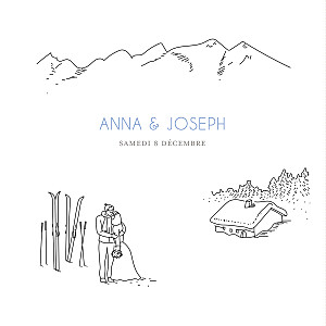 Faire-part de mariage Promesse d'hiver blanc Faire-part de mariage Promesse d'hiver blanc