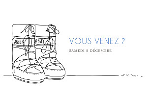 Carton d'invitation mariage Promesse d'hiver blanc Carton d'invitation mariage Promesse d'hiver blanc