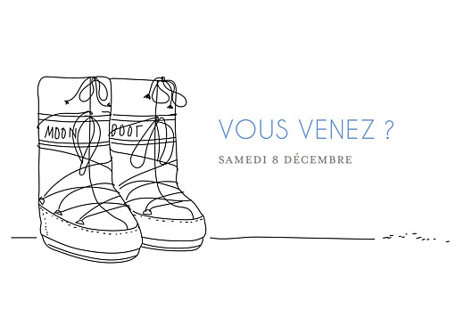 Carton d'invitation mariage Promesse d'hiver blanc - Recto Carton d'invitation mariage Promesse d'hiver blanc - Recto