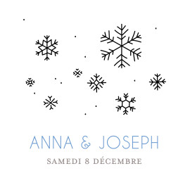 Etiquette perforée mariage Promesse d'hiver blanc