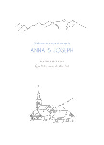 Couverture livret de messe mariage Promesse d'hiver Couverture livret de messe mariage Promesse d'hiver