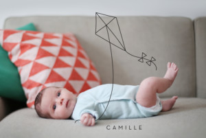 Faire-part de naissance Mon petit cerf-volant noir Faire-part de naissance Mon petit cerf-volant noir