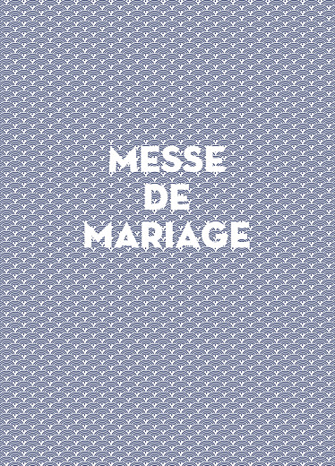 Livret de messe mariage Seigaiha bleu Livret de messe mariage Seigaiha bleu