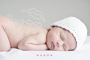 Faire-part de naissance Mon petit voyageur blanc Faire-part de naissance Mon petit voyageur blanc