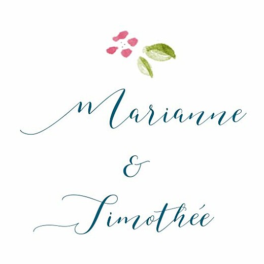 Etiquette perforée mariage Journée de printemps blanc - Recto Etiquette perforée mariage Journée de printemps blanc - Recto