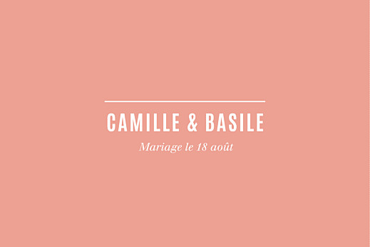 Carton d'invitation mariage Trait contemporain corail Carton d'invitation mariage Trait contemporain corail