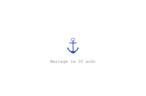 Carton d'invitation mariage Marin blanc Carton d'invitation mariage Marin blanc
