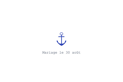 Carton d'invitation mariage Marin blanc Carton d'invitation mariage Marin blanc