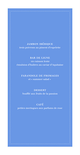 Menu de mariage Carré contemporain (4 pages) bleu - Page 3 Menu de mariage Carré contemporain (4 pages) bleu - Page 3