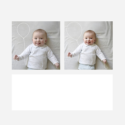 Faire-part de naissance Mon petit ballon blanc Faire-part de naissance Mon petit ballon blanc