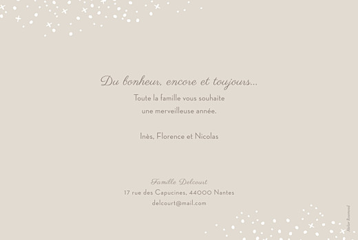 Carte de voeux Neige chic beige - Page 2 Carte de voeux Neige chic beige - Page 2