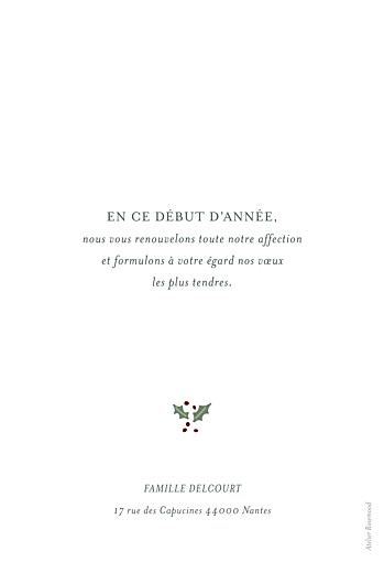 Carte de voeux Houx de noël rouge - Page 2 Carte de voeux Houx de noël rouge - Page 2
