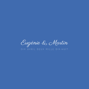 Faire-part de mariage Justifié contemporain bleu Faire-part de mariage Justifié contemporain bleu