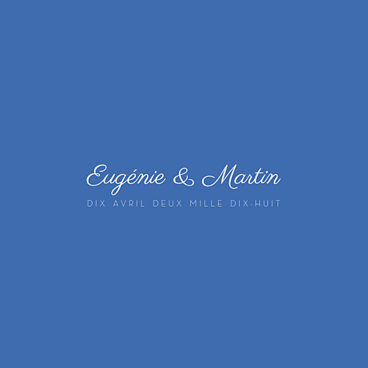 Faire-part de mariage Justifié contemporain bleu Faire-part de mariage Justifié contemporain bleu