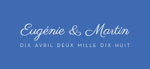 Etiquette perforée mariage Justifié contemporain bleu Etiquette perforée mariage Justifié contemporain bleu