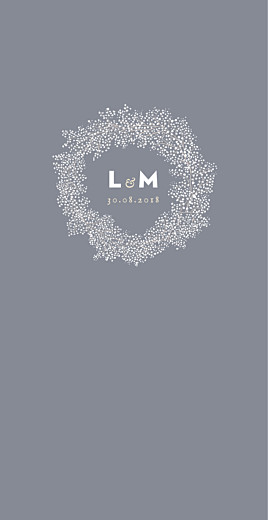 Menu de mariage Gypsophile gris Menu de mariage Gypsophile gris