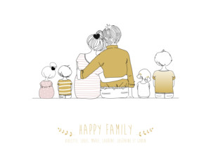 Affiche Lovely family 4 enfants mixte Affiche Lovely family 4 enfants mixte