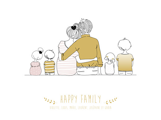 Affiche Lovely family 4 enfants mixte - Recto Affiche Lovely family 4 enfants mixte - Recto