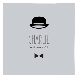 Faire-part de naissance Dandy 3 photos gris Faire-part de naissance Dandy 3 photos gris