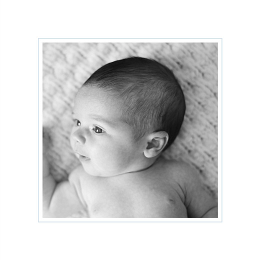 Faire-part de naissance Comptine 4 photos triptyque bleu Faire-part de naissance Comptine 4 photos triptyque bleu
