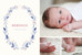 Faire-part de naissance Médaillon fleuri 3 photos rv bleu - Page 1 Faire-part de naissance Médaillon fleuri 3 photos rv bleu - Page 1