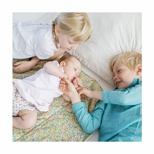 Faire-part de naissance Lovely family 2 enfants 3photos fille frère Faire-part de naissance Lovely family 2 enfants 3photos fille frère