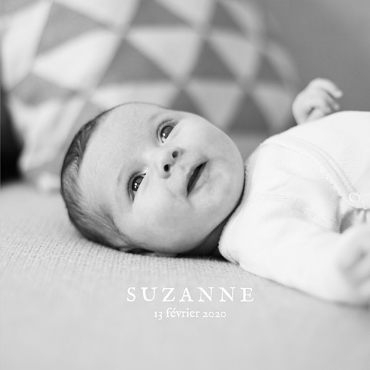Faire-part de naissance Ma perle 3 photos (dorure) blanc Faire-part de naissance Ma perle 3 photos (dorure) blanc