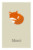 Carte de remerciement Renard beige & orange - Page 1 Carte de remerciement Renard beige & orange - Page 1