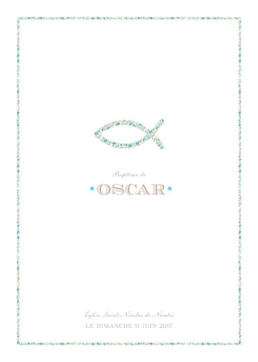 Couverture Livret de messe Poisson liberty bleu - Page 1 Couverture Livret de messe Poisson liberty bleu - Page 1