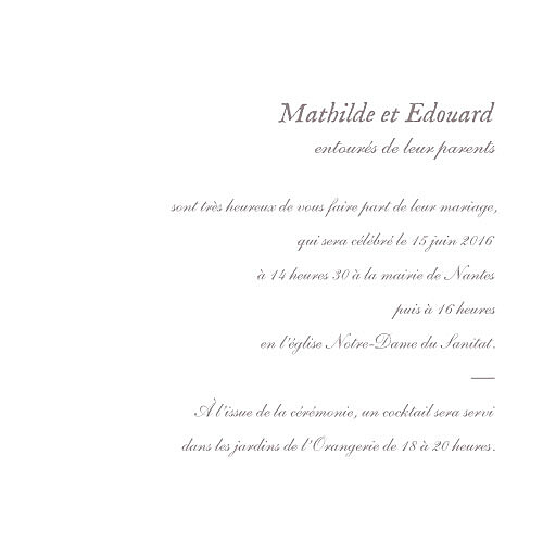 Faire-part de mariage Toile de jouy taupe - Page 3 Faire-part de mariage Toile de jouy taupe - Page 3