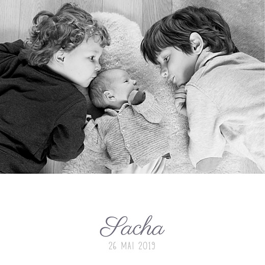 Faire-part de naissance Ruban étoilé (dorure) gris Faire-part de naissance Ruban étoilé (dorure) gris