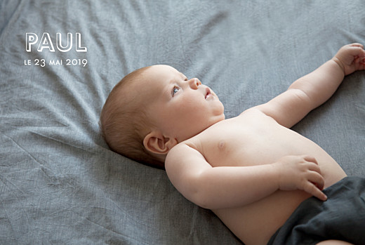 Faire-part de naissance The photo ! blanc - Recto Faire-part de naissance The photo ! blanc - Recto