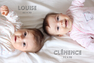 Faire-part de naissance Jumeaux the photo! paysage blanc Faire-part de naissance Jumeaux the photo! paysage blanc