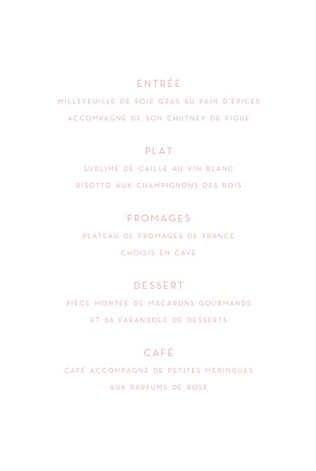 Menu de baptême Élégant cœur rose - Page 3 Menu de baptême Élégant cœur rose - Page 3