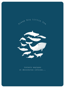 Affiche Baleine extraordinaire bleu Affiche Baleine extraordinaire bleu