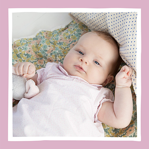Faire-part de naissance Petite coquette (triptyque) rose Faire-part de naissance Petite coquette (triptyque) rose