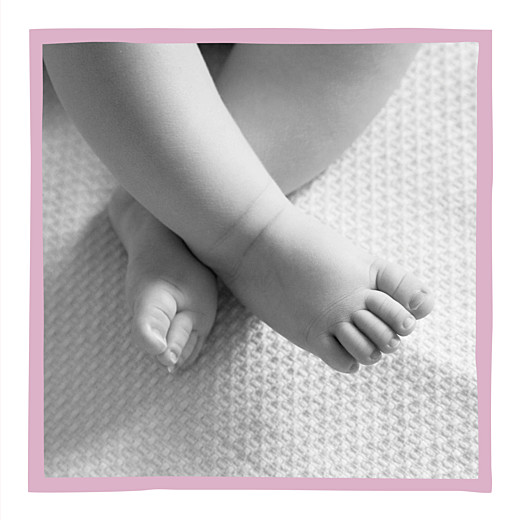 Faire-part de naissance Petite coquette (triptyque) rose Faire-part de naissance Petite coquette (triptyque) rose