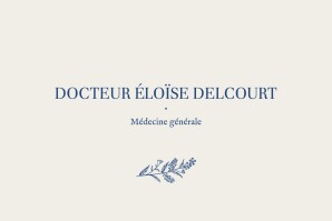 Carte de correspondance Nature chic bleu Carte de correspondance Nature chic bleu