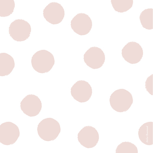 Faire-part de naissance Big dots carré rose Faire-part de naissance Big dots carré rose