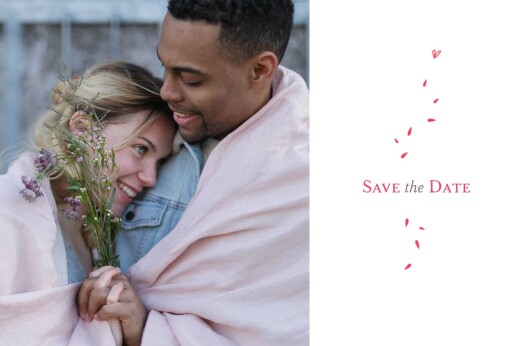 Save the Date Bouquet rouge - Recto